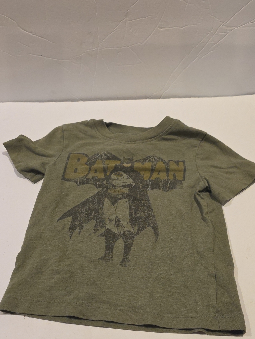 Batman Kids Costume T‑Shirt in Olive Green - Official Licensed 2t